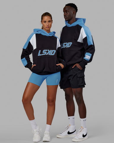 Unisex Slam Hoodie (Black / Azure Blue)