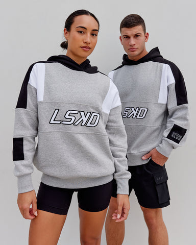 Unisex Slam Hoodie (Light Grey Marl / Black)