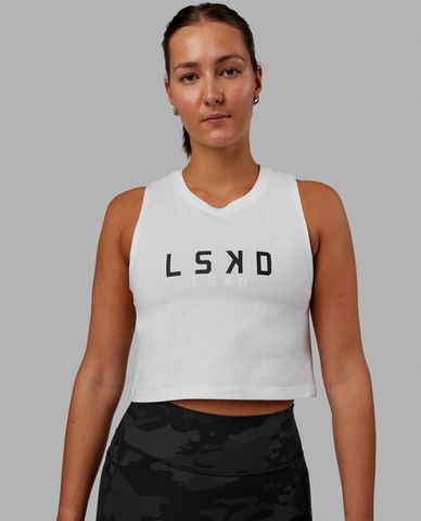 Agile FLXCotton Tank (White-Black)