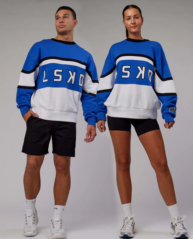 Prime Time Sweater (Power Cobalt-White)