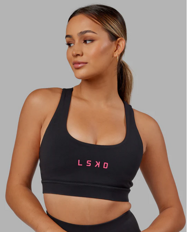 Rep Sports Bra (Black-Boysenberry)