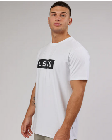 Strength FLX Cotton Tee (White-Black)