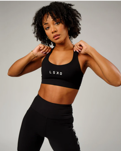 Rep Sports Bra (Black-White)