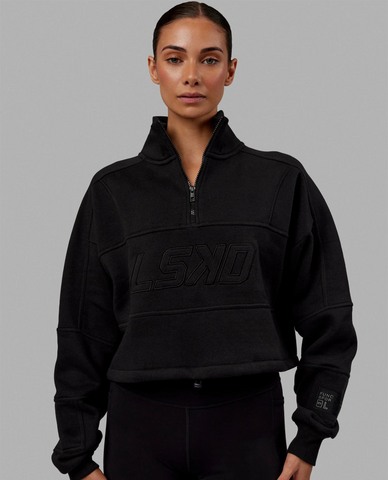 Slam 1/4 Zip Sweater (Black-Black)