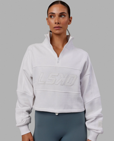 Slam 1/4 Zip Sweater (White-White)