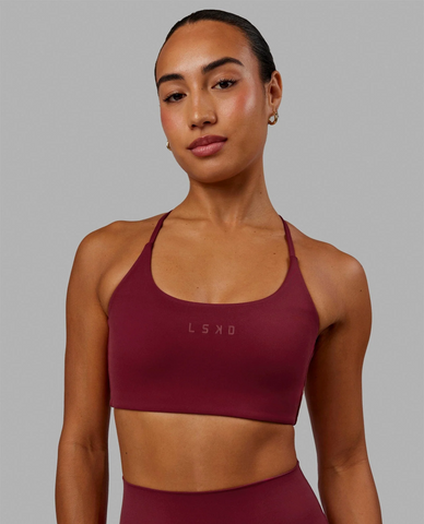 Twist Bra (Cranberry)